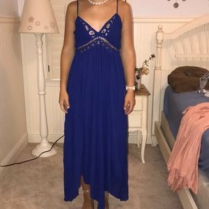 FREE PEOPLE BLUE MAXI DRESS